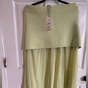Zara Light Green Maxi Skirt